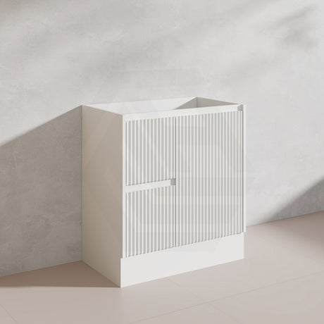 600-1500mm Ceto Brighton Freestanding Vanity with Kickboard Matt White PVC Board Linear Surface