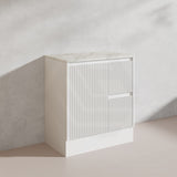 600-1500mm Ceto Brighton Freestanding Vanity with Kickboard Matt White PVC Board Linear Surface