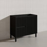 900mm Ceto Brighton Freestanding Vanity PVC Board Matt Black / White Linear Surface
