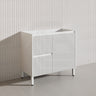 900mm Ceto Brighton Freestanding Vanity PVC Board Matt Black / White Linear Surface