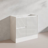 600-1500mm Ceto Brighton Freestanding Vanity with Kickboard Matt White PVC Board Linear Surface