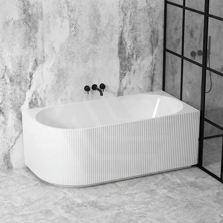 Ceto Capri Left / Right Corner Back to Wall Bathtub NO Overflow 1500/1700mm - In Various Colour