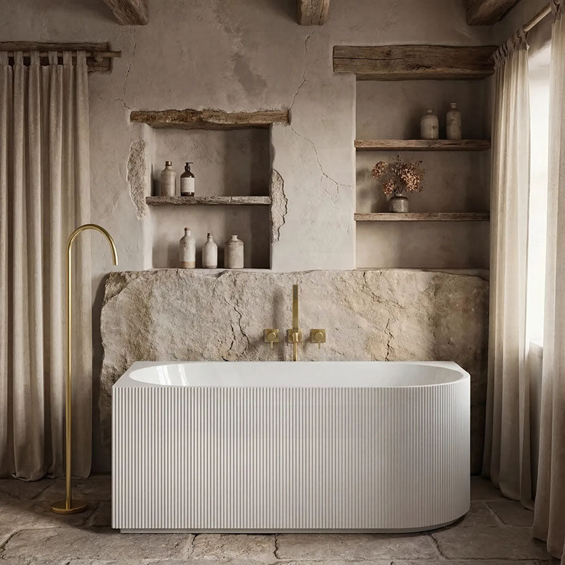 Ceto Capri Left / Right Corner Back to Wall Bathtub NO Overflow 1500/1700mm - In Various Colour
