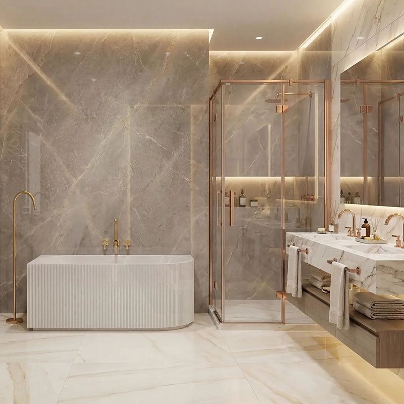 Ceto Capri Left / Right Corner Back to Wall Bathtub NO Overflow 1500/1700mm - In Various Colour