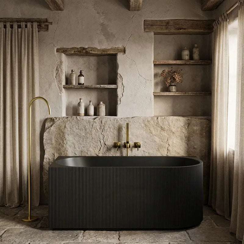 Ceto Capri Left / Right Corner Back to Wall Bathtub NO Overflow 1500/1700mm - In Various Colour