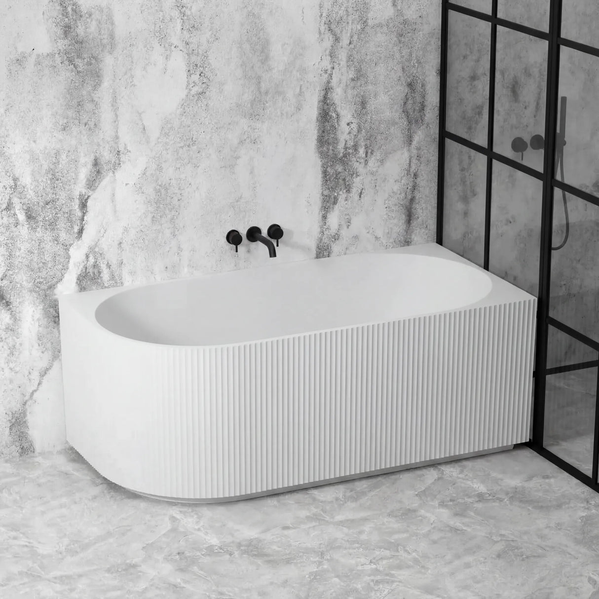 Ceto Capri Left / Right Corner Back to Wall Bathtub NO Overflow 1500/1700mm - In Various Colour