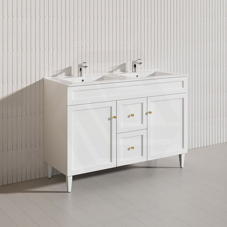 1200mm Harrington Freestanding Vanity with Legs/Kickboard Matt Black/White PVC Cabinet ONLY & Ceramic Top Available