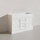 1200mm Harrington Freestanding Vanity with Legs/Kickboard Matt Black/White PVC Cabinet ONLY & Ceramic Top Available