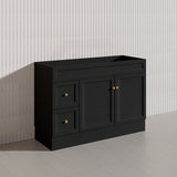 1200mm Harrington Freestanding Vanity with Legs/Kickboard Matt Black/White PVC Cabinet ONLY & Ceramic Top Available