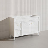 1200mm Harrington Freestanding Vanity with Legs/Kickboard Matt Black/White PVC Cabinet ONLY & Ceramic Top Available