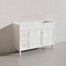 1200mm Harrington Freestanding Vanity with Legs/Kickboard Matt Black/White PVC Cabinet ONLY & Ceramic Top Available