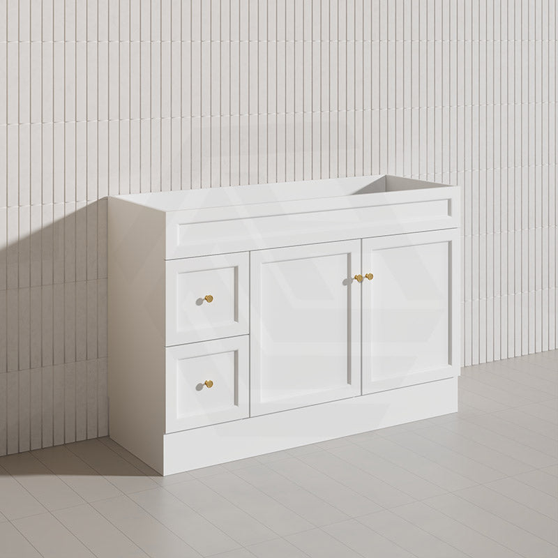 1200mm Harrington Freestanding Vanity with Legs/Kickboard Matt Black/White PVC Cabinet ONLY & Ceramic Top Available