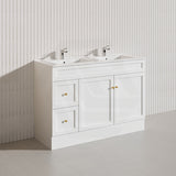 1200mm Harrington Freestanding Vanity with Legs/Kickboard Matt Black/White PVC Cabinet ONLY & Ceramic Top Available