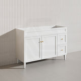1200mm Harrington Freestanding Vanity with Legs/Kickboard Matt Black/White PVC Cabinet ONLY & Ceramic Top Available