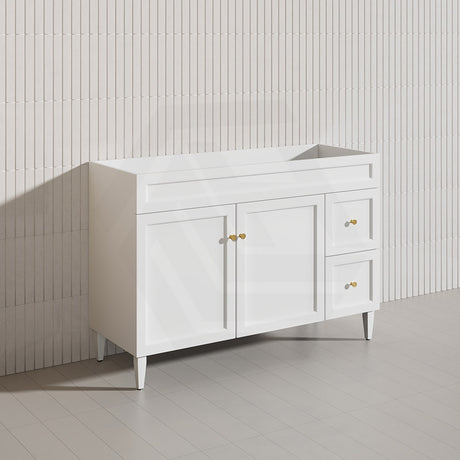 1200mm Harrington Freestanding Vanity with Legs/Kickboard Matt Black/White PVC Cabinet ONLY & Ceramic Top Available