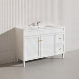 1200mm Harrington Freestanding Vanity with Legs/Kickboard Matt Black/White PVC Cabinet ONLY & Ceramic Top Available