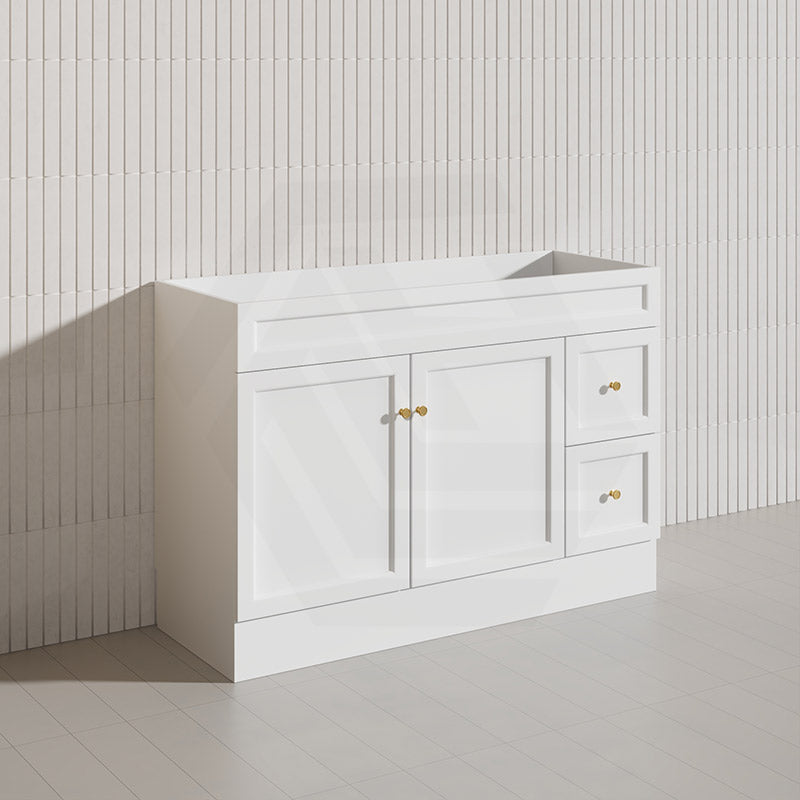1200mm Harrington Freestanding Vanity with Legs/Kickboard Matt Black/White PVC Cabinet ONLY & Ceramic Top Available