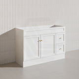 1200mm Harrington Freestanding Vanity with Legs/Kickboard Matt Black/White PVC Cabinet ONLY & Ceramic Top Available