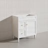 750mm Harrington Freestanding Vanity with Legs/Kickboard Matt Black/White PVC Cabinet ONLY & Ceramic Top Available