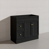 900mm Harrington Freestanding Vanity with Legs/Kickboard Matt Black/White PVC Cabinet ONLY & Ceramic Top Available