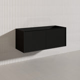 Kirribilli Wall Hung Bathroom Vanity PVC Board Cabinet ONLY&Stone Top&Single/Double Bowl Available 1200mm - Matt Black/Matt White