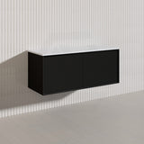 Kirribilli Wall Hung Bathroom Vanity PVC Board Cabinet ONLY&Stone Top&Single/Double Bowl Available 1200mm - Matt Black/Matt White