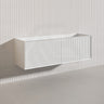 Kirribilli Wall Hung Bathroom Vanity PVC Board Cabinet ONLY&Stone Top&Single/Double Bowl Available 1500mm - Matt Black/Matt White