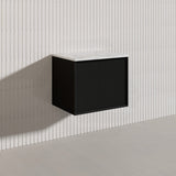 Kirribilli Wall Hung Bathroom Vanity PVC Board Cabinet ONLY&Stone Top Available 600mm -  Matt Black/ Matt White