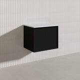 Kirribilli Wall Hung Bathroom Vanity PVC Board Cabinet ONLY&Stone Top Available 600mm -  Matt Black/ Matt White