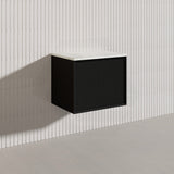 Kirribilli Wall Hung Bathroom Vanity PVC Board Cabinet ONLY&Stone Top Available 600mm -  Matt Black/ Matt White