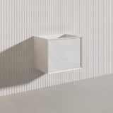 Kirribilli Wall Hung Bathroom Vanity PVC Board Cabinet ONLY&Stone Top Available 600mm -  Matt Black/ Matt White