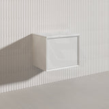 Kirribilli Wall Hung Bathroom Vanity PVC Board Cabinet ONLY&Stone Top Available 600mm -  Matt Black/ Matt White