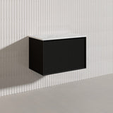 Kirribilli Wall Hung Bathroom Vanity PVC Board Cabinet ONLY&Stone Top Available 750mm - Matt Black/ Matt White