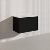 Kirribilli Wall Hung Bathroom Vanity PVC Board Cabinet ONLY&Stone Top Available 750mm - Matt Black/ Matt White