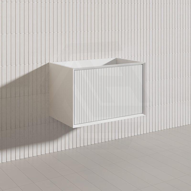 Kirribilli Wall Hung Bathroom Vanity PVC Board Cabinet ONLY&Stone Top Available 750mm - Matt Black/ Matt White