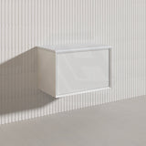 Kirribilli Wall Hung Bathroom Vanity PVC Board Cabinet ONLY&Stone Top Available 750mm - Matt Black/ Matt White