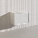 Kirribilli Wall Hung Bathroom Vanity PVC Board Cabinet ONLY&Stone Top Available 750mm - Matt Black/ Matt White