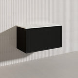 Kirribilli Wall Hung Bathroom Vanity PVC Board Cabinet ONLY&Stone Top Available 900mm -  Matt Black/Matt White