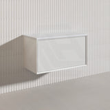 Kirribilli Wall Hung Bathroom Vanity PVC Board Cabinet ONLY&Stone Top Available 900mm -  Matt Black/Matt White