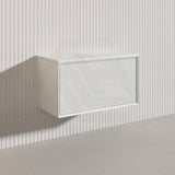 Kirribilli Wall Hung Bathroom Vanity PVC Board Cabinet ONLY&Stone Top Available 900mm -  Matt Black/Matt White