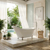 Espada Clawfoot Bathtub Freestanding Bathtub NO Overflow 1680x770x780mm - Gloss White