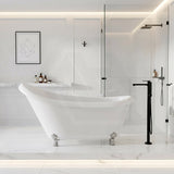 Espada Clawfoot Bathtub Freestanding Bathtub NO Overflow 1680x770x780mm - Gloss White