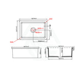 677X477X250Mm Gloss White Camden Fireclay Kitchen/Laundry Sink Single Bowl Top/Under Mount Kitchen