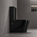 Avery Box Rim Back To Wall Toilet Suite Back/Left and Right Bottom Inlet 710x390x830mm - Gloss Black