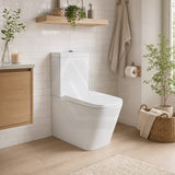 Qubist Box Rim Back To Wall Toilet Suite Back/Left and Right Bottom Inlet 665x380x845mm - Gloss White