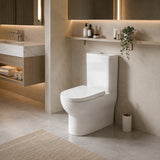 Pola Ceramic Box Rim Back To Wall Toilet Suite Back/Left and Right Bottom Inlet 675x395x840mm - Gloss White