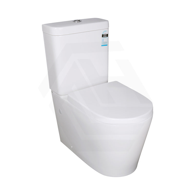 Kasey Box Rim Back To Wall Toilet Suite Back/Left & Right Bottom Inlet 695x390x830mm - Gloss White