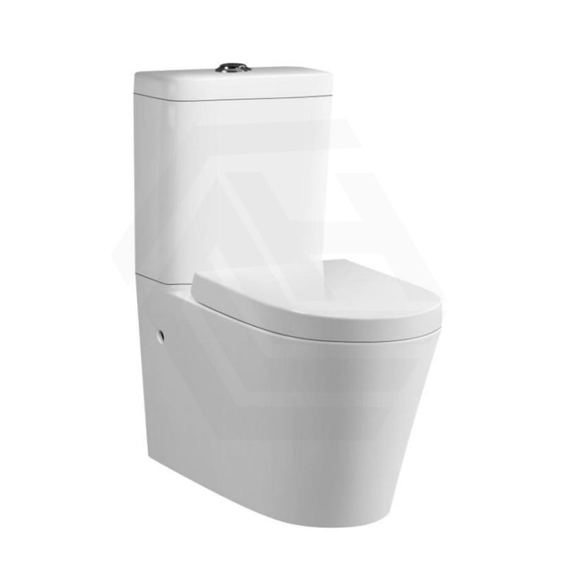 Kasey Box Rim Back To Wall Toilet Suite Back/Left & Right Bottom Inlet 695x390x830mm - Gloss White