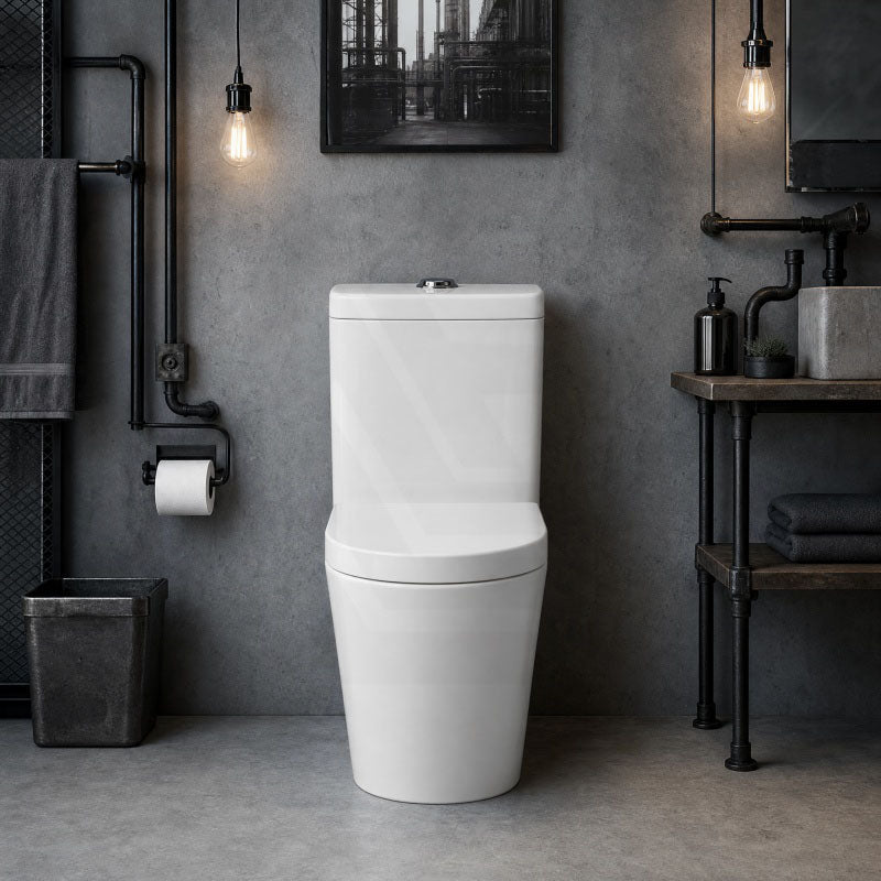 Kasey Box Rim Back To Wall Toilet Suite Back/Left & Right Bottom Inlet 695x390x830mm - Gloss White