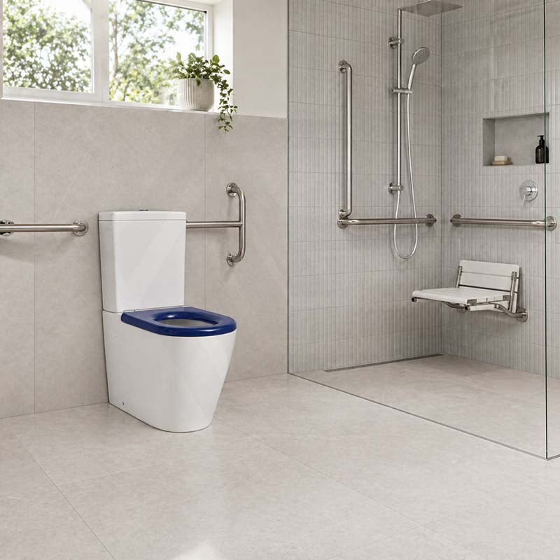 Ambulant Toilet Suite Box Rim Back To Wall Back/Left and Right Bottom Inlet 660x395x905mm - Gloss White